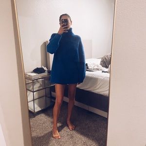 Zara blue turtleneck sweater